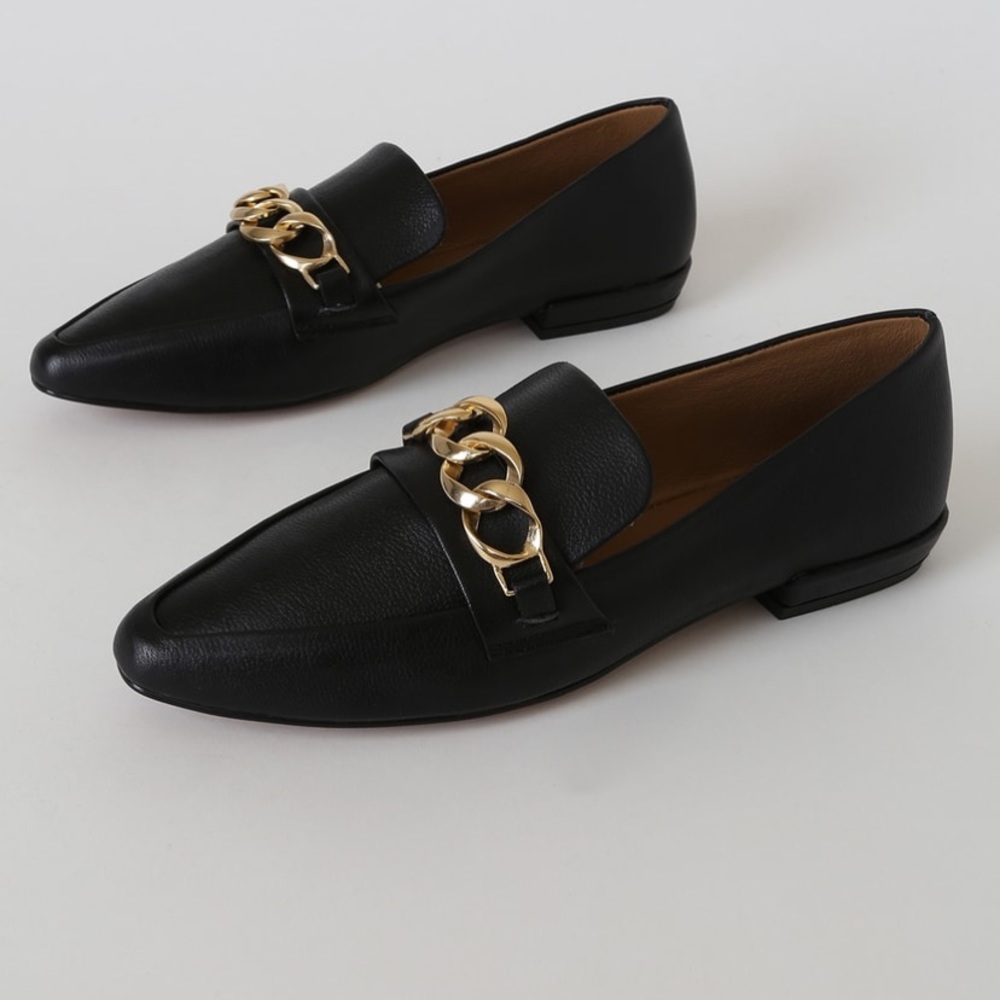 Steve Madden Hersh Black Leather Loafers
